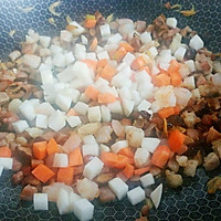 肉香虾芹萝卜饭的做法图解4