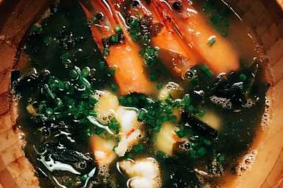 螺旋藻虾汤