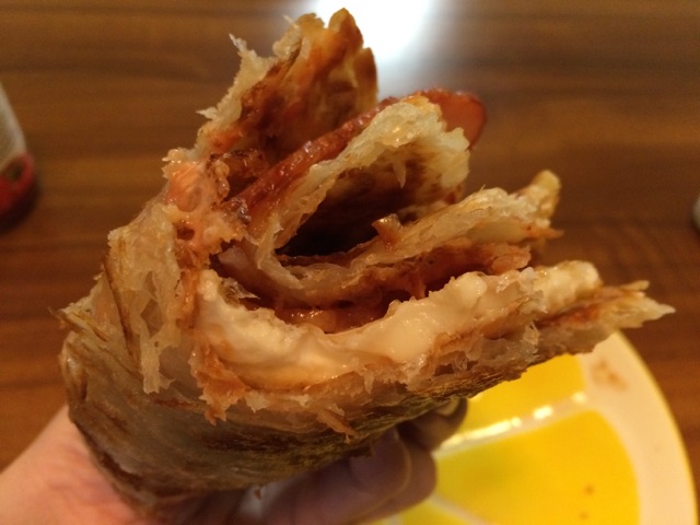 鸡蛋培根手抓饼的做法图解9