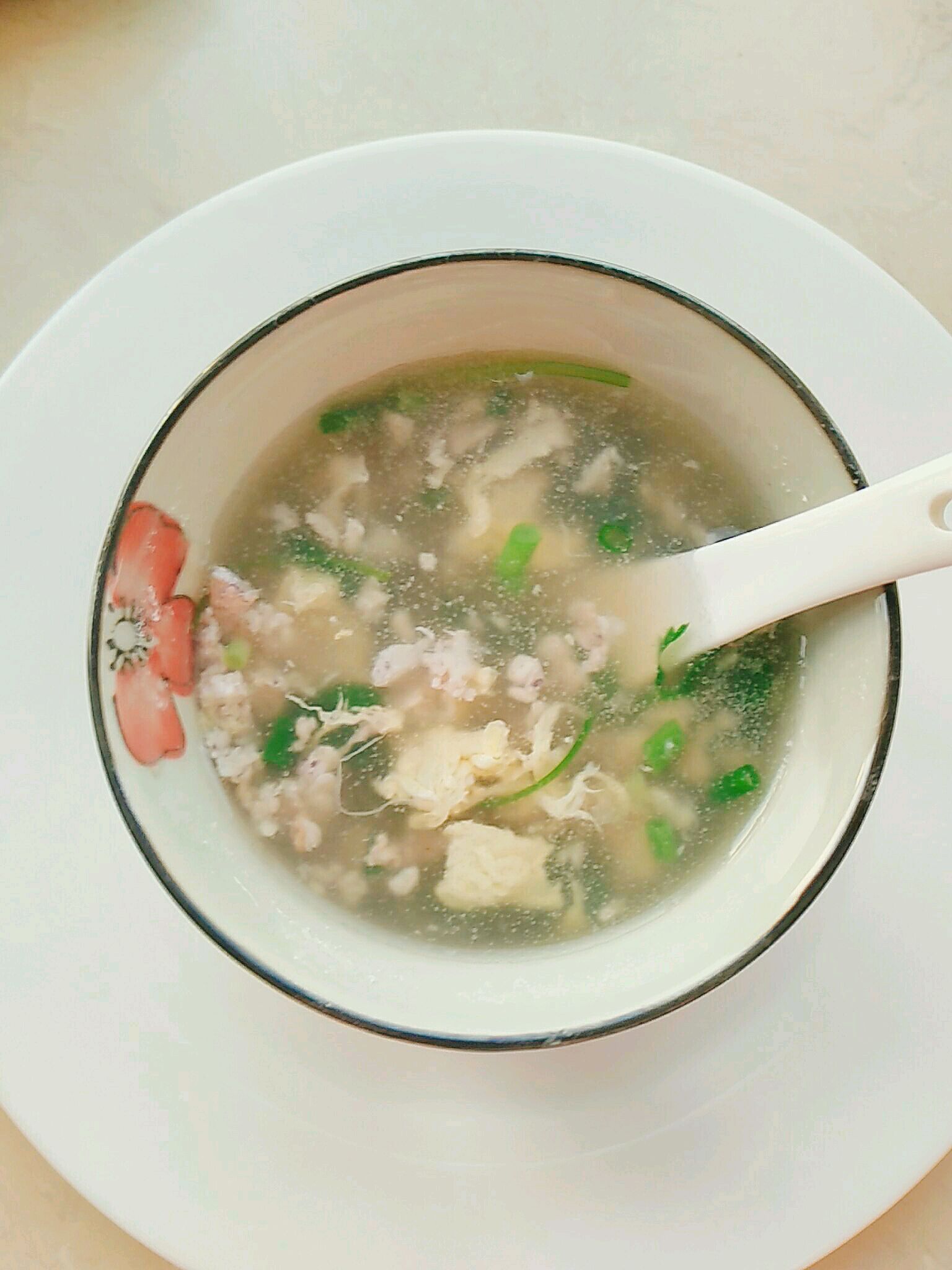 Shrimp and egg soup