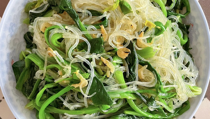 菠菜炒粉丝，低卡又健康！