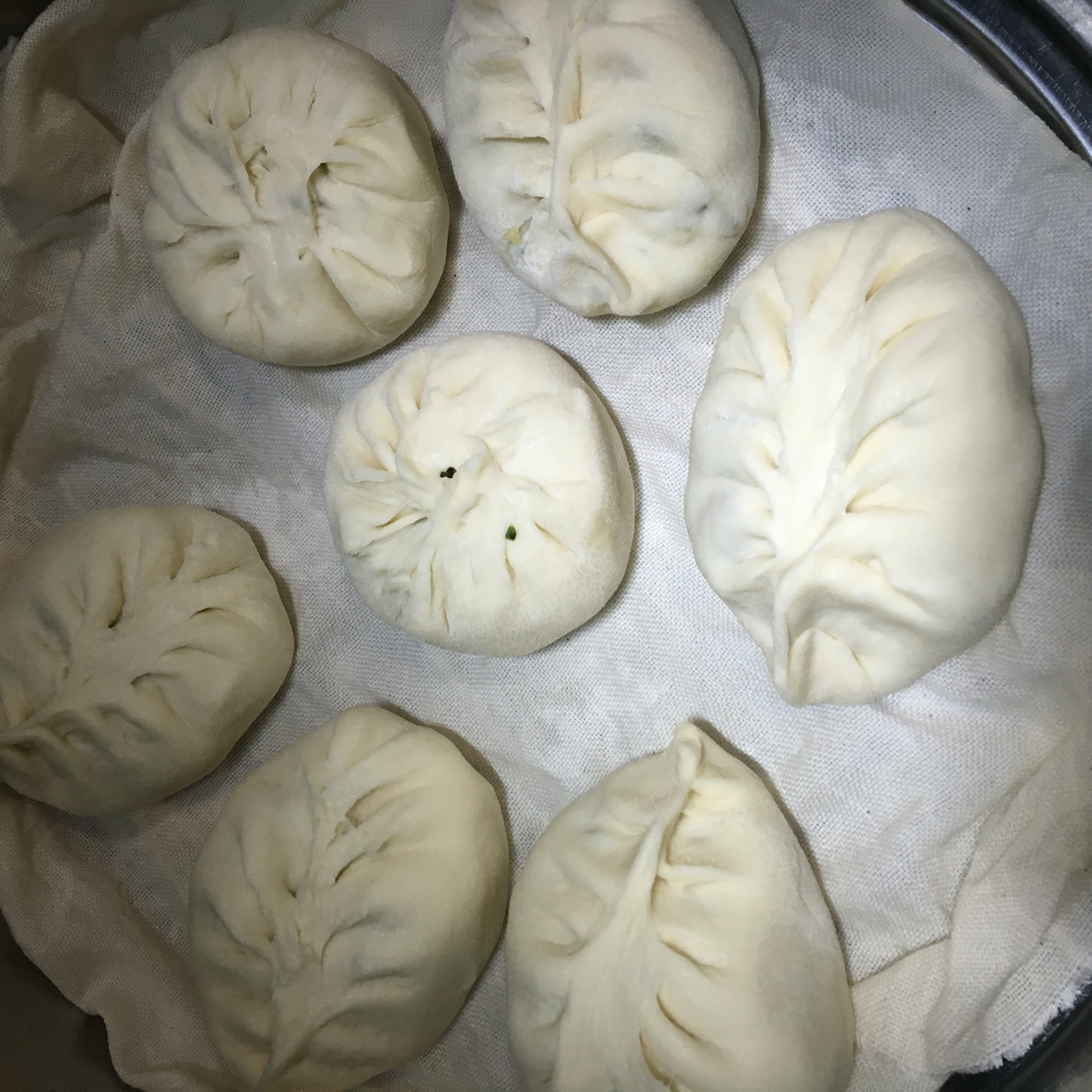 Baozi with sophora flower