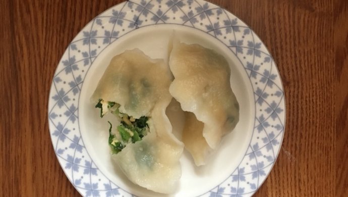 小白菜虾仁鸡蛋饺子