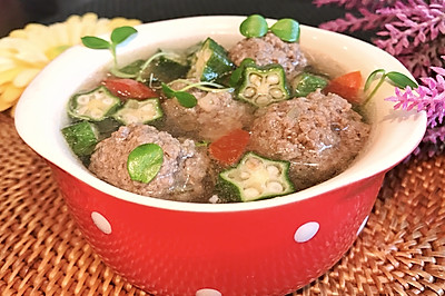 牛肉丸子秋葵汤
