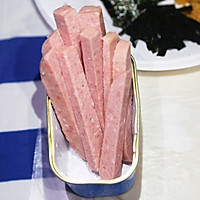 眼睛都冒出口水的午餐肉海苔肉松卷它来啦！的做法图解2