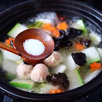 墨鱼丸子冬瓜木耳煲#资深营养师#的做法图解10