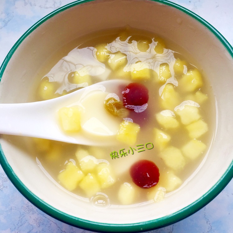 苹果豆腐甜汤的做法图解3