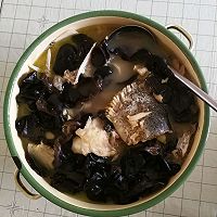 #入秋滋补正当时#木耳花鲢鱼头汤的做法图解12