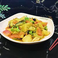 #就是红烧吃不腻！#素烧青椒双茄的做法图解5