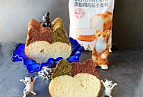 三色猫头面包的做法