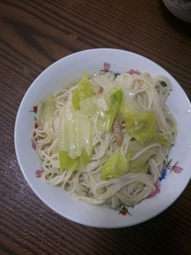 白菜肉丝面（乡村家庭版）的做法