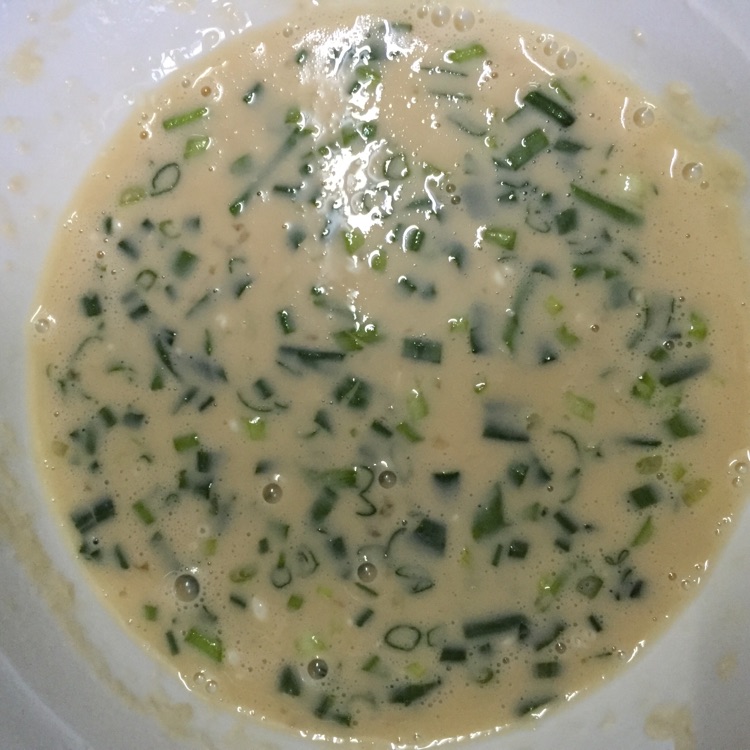 香葱鸡蛋藕汁煎饼的做法图解8