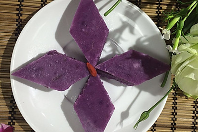 牛奶紫薯蒸糕