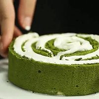 抹茶漩涡蛋糕【微体兔菜谱】的做法图解16