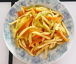 茭白莴笋胡萝卜杂烩清炒的做法