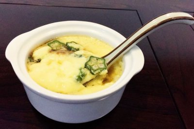 秋葵炖蛋+