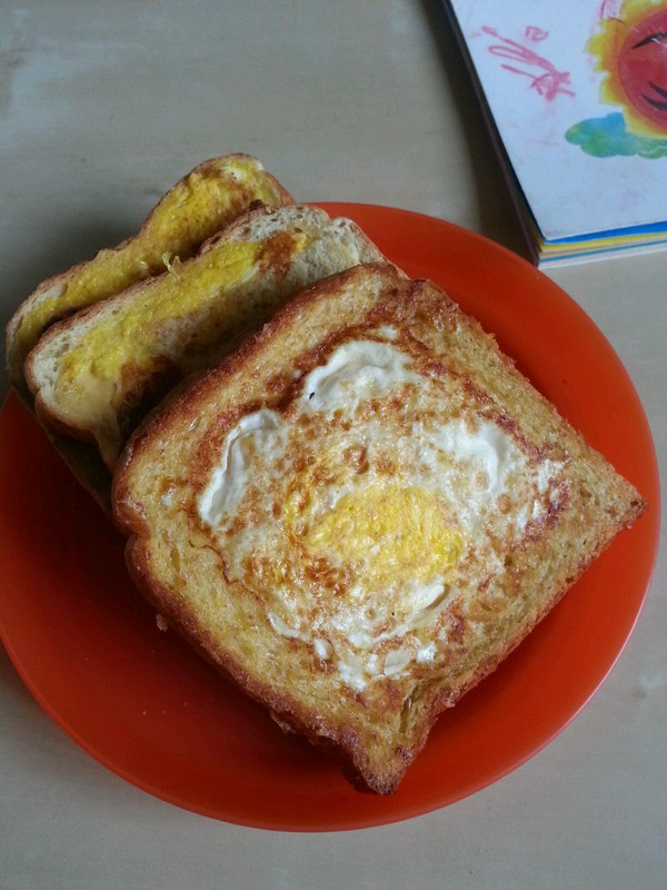 芝士鸡蛋面包片