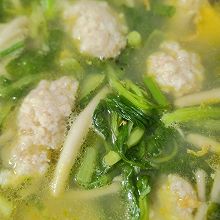 海虾滑蔬菜汤