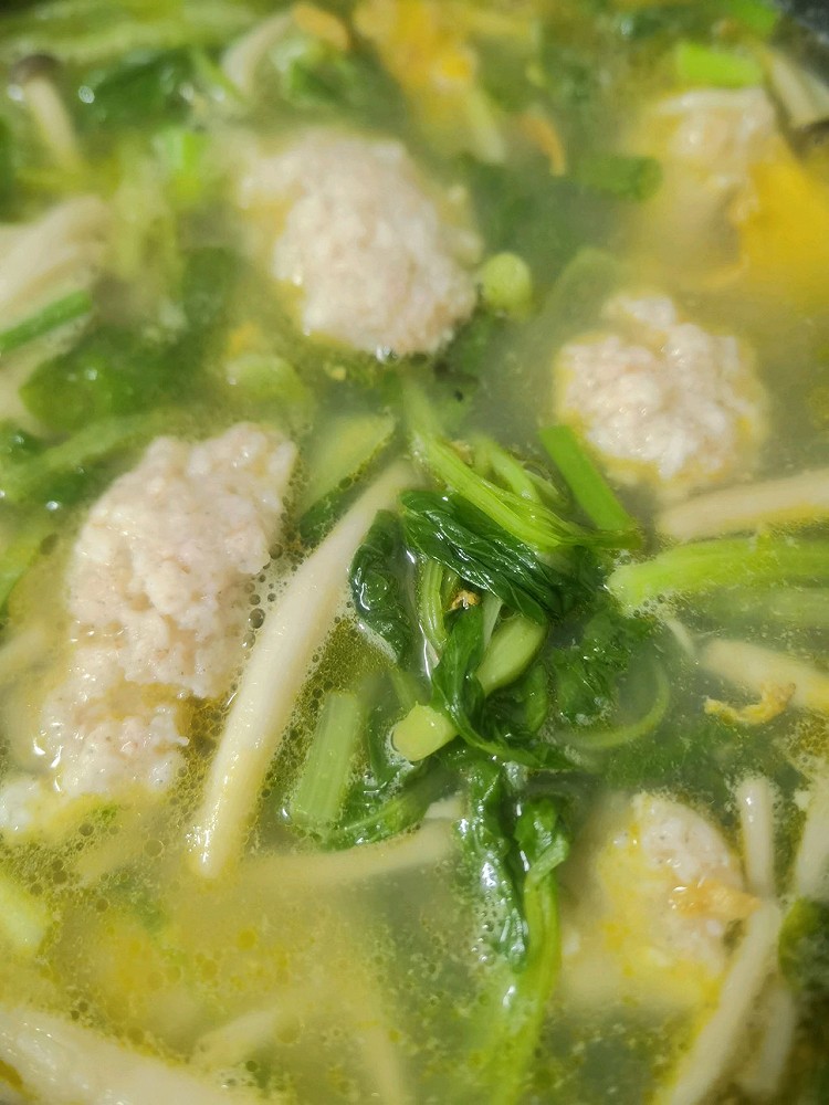 海虾滑蔬菜汤的做法