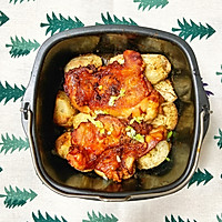 焦香软糯，芋头烤鸡扒的做法图解7