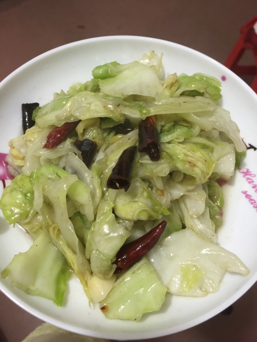简易版手撕包菜的做法图解3