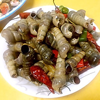 辣炒钉螺的做法图解1