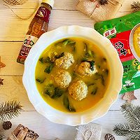 #名厨汁味，圆中秋美味#酸汤青菜肉丸的做法图解5