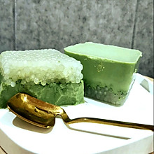 无奶油椰浆抹茶西米布丁（6个小方模）