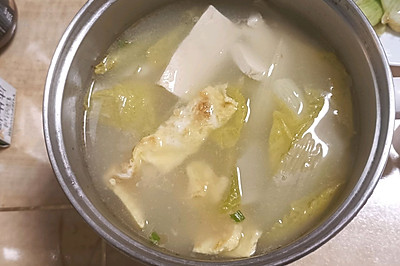 白菜豆腐汤(清淡版)