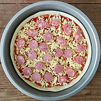 薄底香肠披萨的做法图解12