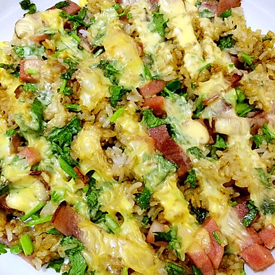 火腿培根芝士焗饭
