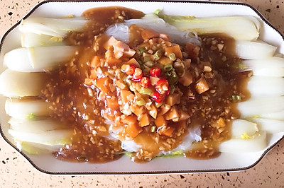 蒜蓉粉丝玉米肠娃娃菜