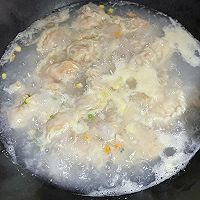 #解腻开胃就吃它#青菜海鲜饺子汤的做法图解3
