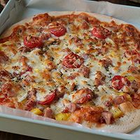 #入秋滋补正当时#番茄薄底披萨的做法图解17