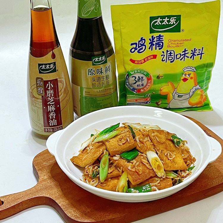 虾皮烧豆腐的做法