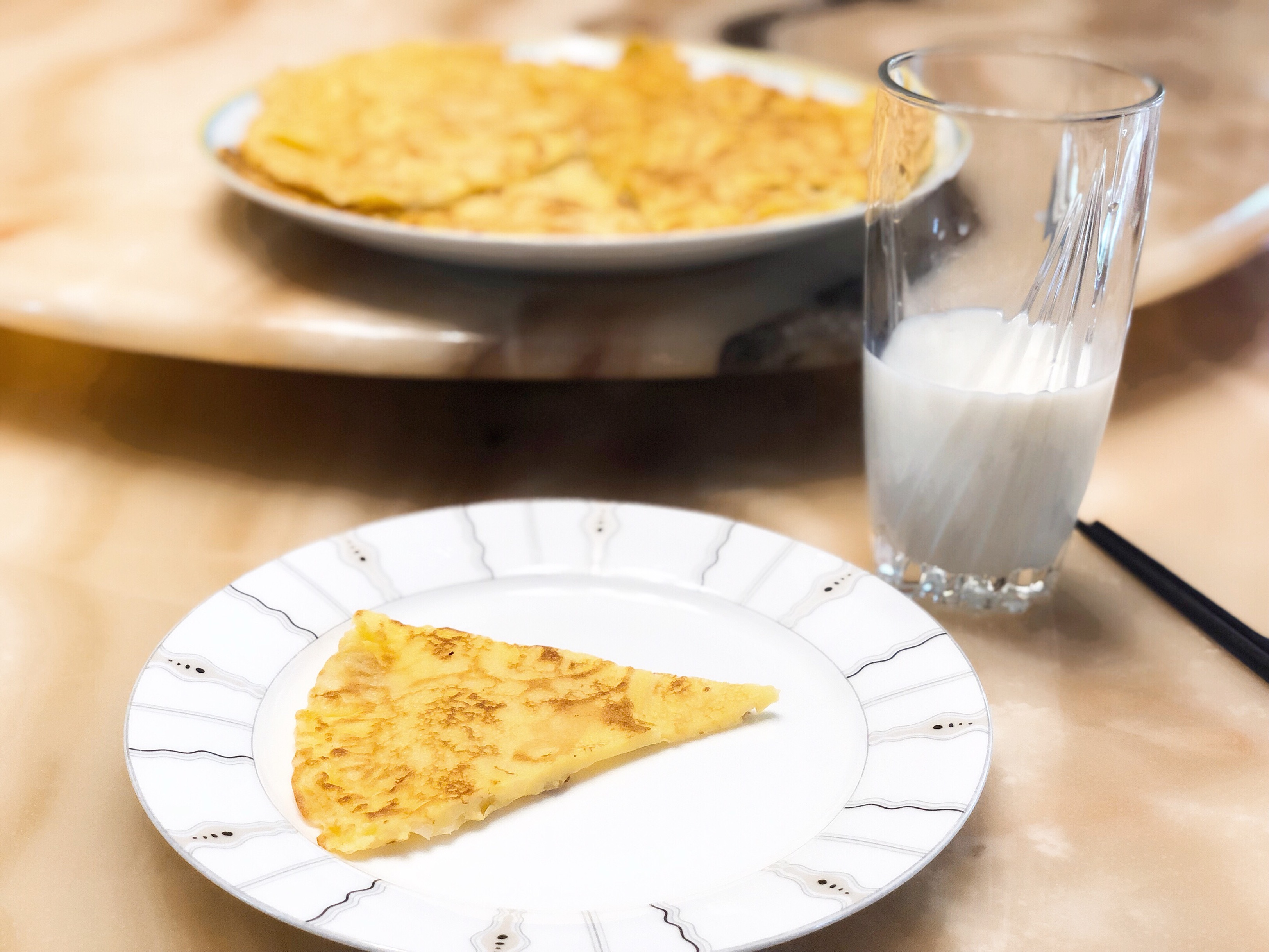 菜鸟级早餐系列-土豆丝牛奶鸡蛋饼