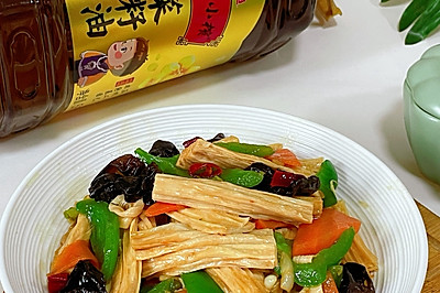 家常炒腐竹