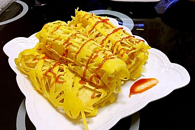 鸟窝鸡蛋卷
