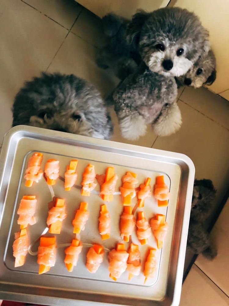 胡萝卜鸡肉卷-自制狗狗零食-狗狗最爱的做法