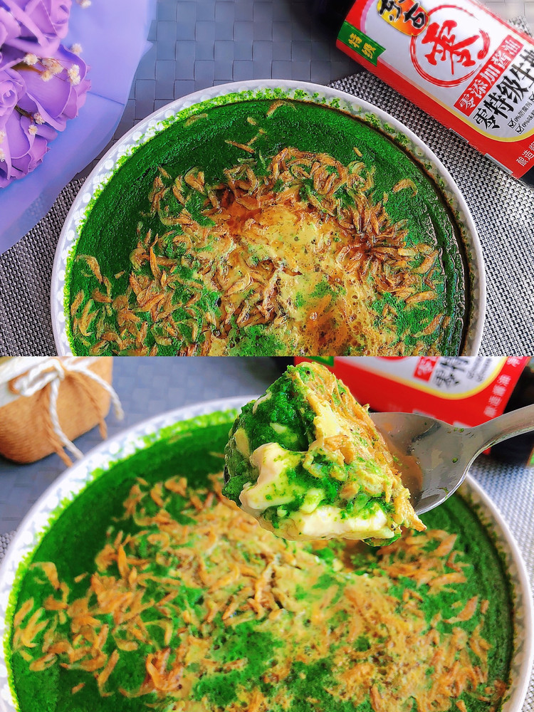高钙高蛋白-翡翠虾皮豆腐蒸蛋的做法