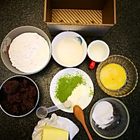 抹茶豆沙汤种吐司 面包机版的做法图解1