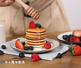 平底锅就能做的超快手pancake，吃一口幸福感爆棚~的做法