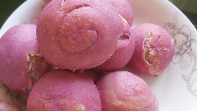 玫瑰紫薯豆沙酥