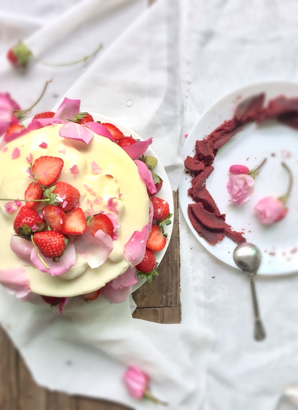 Valentine's Day rose red velvet cake