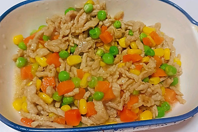 缤纷蔬菜丁炒肉丝