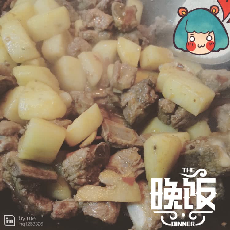 土豆烧排骨的做法图解7
