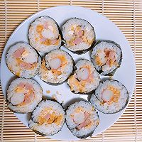 超简单【蛋黄肉松寿司】的做法图解3