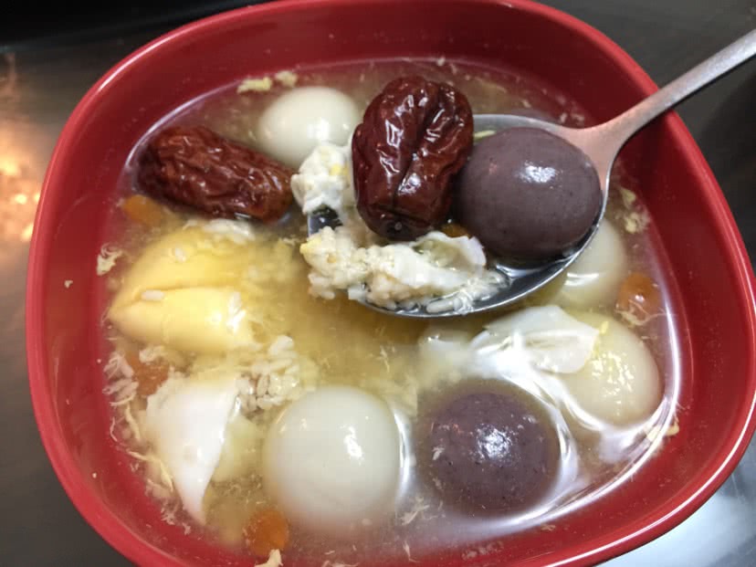 酒糟汤圆蛋花羹的做法图解6