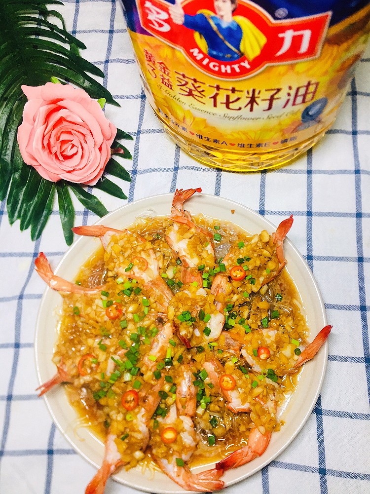 蒜蓉粉丝蒸虾的做法