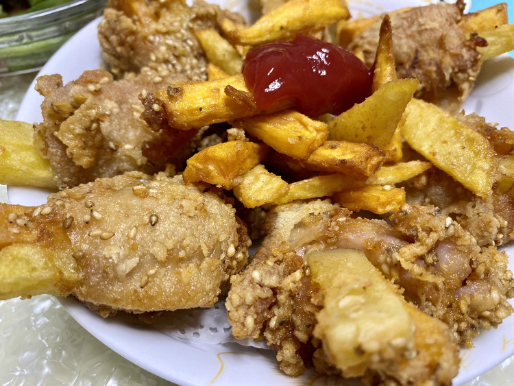 薯香鸡翅的做法